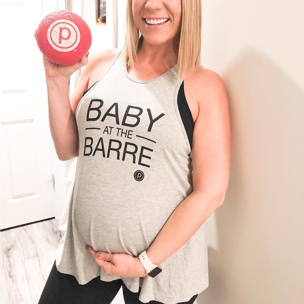 Pure Barre “Baby at the Barre” maternity tank